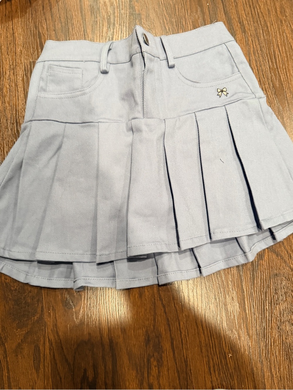 Fashion Nova Light Periwinkle Pleated Mini Skirt